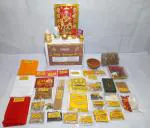 BHAKTI 2 SHAKTI MAKING WORSHIP SPECIAL Navratri Poojan Kit | Navdurga Pooja Saman | Ghat sthapna Poojan Kit | Maa Laxmi Ambe Durga Pooja |Eco-Big Series(three 1/2 meter Clothes and cowdung cake)