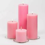 Sapi’S Multicolor Paraffin Wax Scented Pillar Candle, Strawberry (Pack Of 4)