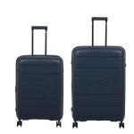 it luggage Eco-Tough Polypropylene Bio Degradable Hardsided Fashion Luggage Suitcase Expandable 8 Wheel Trolley 15-2899ECO-08 Large Medium Blue LM