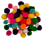 Goonmala 200 Pieces Pom Pom Balls for Arts & Craft, decoration works Multi colour
