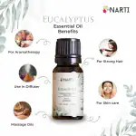 NARTI ORGANIC Natural Eucalyptus Essential Oil 15ml - ISO, GMP, and Organic Certified for Skincare, Hair Care, and diffuser Eucalyptus oil for Aromatherapy