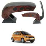 Oshotto Dual Tone (Black & Wooden Finish) Car Armrest Console Compatible with Tata Tiago