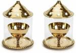 T-KA108 Brass (Pack of 2) Table Diya Set  (Height: 5 inch)