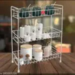 DEVRSHREE Metal Kitchen Spice Rack| Modular Kitchen Storage Rack | Kitchen Organizer Multipurpose Storage Shelf/Rack (2 Layer)