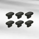 LAPO Stylish Cabinet Knobs, Drawer Pulls, Knobs for Dresser Drawers, Drawer Knobs Handle, Kitchen Knobs, Pack of 6 (Black Finish)