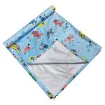 Love Baby BedSheet ultrathin Plastic bed protector - 713 L Blue P9