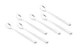 Shapes Silver Stainless Steel Soda Spoon (Pack Of 6) l Spoons l Dinnerware l Kitchenware l Crockery items l Spoons for dinner table l Dinner tableware l Stainless steel Spoons