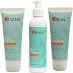 ORANIC Plant Derived Body Lotion, Face Scrub and Face Wash Paraben and SLS Free Orange Peel Extract (pack of 3)