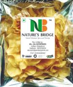 Nature's Bridge Potato Chips | Aloo Chips | Raw Potato Fryums (Crunchy, Thin & Tasty) | Dry potato Chips | Ready to Fry Potato Chips for snacks and farahal , Aalu Ke kacche , Homemade Dry Kacchi Potato Chips, Aalo Papadi Fryums - 400 gm