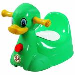 Odelee Green PT-10 Duck Shaped Potty Training Seat with Removable Bowl and Closable Cover