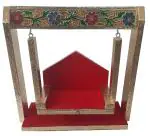 Sk Craft Multicolor Wood Laddu Gopal Jhula With Bal Gopal