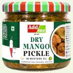 Add me Home Made Sukha North Indian Aam ka Achar 300 G, Dry Mango Pickle Very Less mustard Oil 300gm Glass Jar
