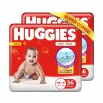 Huggies Dry Tape | Adjustable Tape Style Unisex Diapers New Born - S Size, 72 Count | Up To 2X Faster Absorption, Up To 12 Hours Overnight Absorption, Ideal For 0-7 Kgs