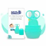 Littloo 4 in 1 Grooming Kit Containing Scissor, Nail Clipper, Tweezers & Nail File for Babies
