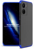 CarryWrap Front & Back Case for Vivo Y16 (Blue, Dual Protection, Pack of: 1)