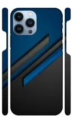 YAPZONE Cool Blue and Grey Astract |Designer Printed Hard Back Cover for Apple iPhone 13 Pro Max Premium & Attractive Case for Your Smartphone