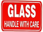 Blackdreams White, Red Glass Fragile Glass Handle With Care Sticker - 4 X 2.5 Inch (Pack Of 100)