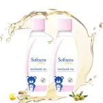 Softsens Baby Massage Oil With Vitamin E And Olive Extracts For Babies 200ml Pack Of 2