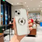 Star Craftune Electroplated Logo Cut Back Case Cover Compatible with Apple iPhone 11 | Slim Shockproof | Soft TPU | Anti-Yellow- Silver