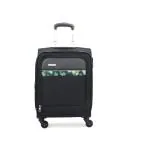 Aristocrat Commander | Cabin Trolley Bag | Soft Sided Luggage | Polyester | Black