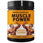 Zemaica Healthcare Muscle Power | Body Muscle Gainer | Body Strength Growth | Weight Gainer | Ayurvedic Product | Flavor Stawberry | Pack of 1