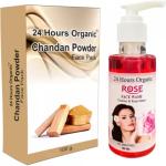 24 Hours Organic Chandan Powder With Rose Face Wash 100ML (2 Items in the set)