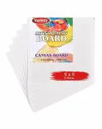 Variety Canvas Acid Free White Board 5 x 5 Inch (Pack of 6)