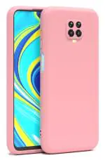 U&E Pink Silicone Back Cover For Redmi Note 9 Pro