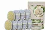 Mini Storify Truly Organic Natural Oval Loufah or Loofah Pad Sponge Body Scrubber for Bathing Men and Women Pack of 9