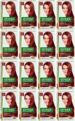 Streax Cream Hair Color for Unisex, 60ml - 0.6 Flame Red (Pack of 16)