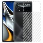 Kite Digital Poco X4 Pro Back Screen Protective Film Carbon Fiber Skin Transparent Screen Guard Sticker (Pack of 2)