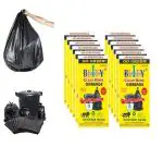 BLITY Garbage Bags Medium Size for Clean Home 360 Pcs | 19 X 21 inch Black Color (30pcs X 12 Packs)