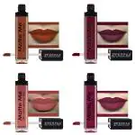 Perpaa Brown Wood, Rich Plum, Peach Nude, Maroon Berry Lipstick (Pack Of 4)