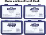 SONI OFFICE MATE Stamp Pad Medium Size for Stamping | Finger and Thumb Print Ink Pad | Stamp Pad (Set Of 4, Black)