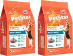 PetStar Puppy 1 kg Milk & Wheat Dry Dog Food, (Buy 1 Get 1 Free), Total 2 Kg