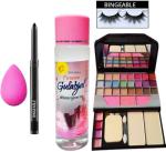 BUY TYA Paired Eyelashes, Rose Water 120ml, TYA Makeup Kit 6155 and Long Lasting Kajal Set of 5