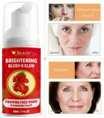 KURAIY 100% REAL Facial Cleanser Oil Control Foaming Cream Hydrating Oil Free Foaming Face Wash For Sensitive Oily Dry Skin Unisex Use