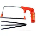Globus Professional Alloy Steel Mini Hacksaw Frame With Blade, Plastic Handle And 3 Blades