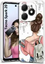 Fashionury Back Cover for TECNO Spark 20 (Multicolor, Grip Case, Silicon, Pack of: 1)
