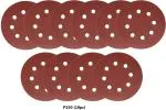 DUMDAAR 10pc 7inch Sand paper size P150 (150 Grit) 8 Hole Round Velcro disc Emery Sandpaper