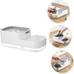 MONYRO 3-in-1 Liquid Soap Dispenser Multi-Function Pump with Triple Chambers for Soap, Sanitizer, and Lotion Wall-Mounted or Countertop Holder