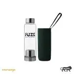 Fuze Detox Glass bottles with Removable Tea and Fruit Infuser 500 ML(Green)
