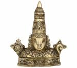 Idol Collections Gold Brass Tirupati Balaji Venkateswara Swamy Statues, Idol Collections Multicolor Metal Musician Ladydecorative Showpiece Table Decor Home Lady Gift Item, 3 Inch