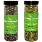 TruNaturals Pumpkin and Chia Seeds Combo Offer (200gm x 2 Packs) | Chia and Pumpkin Seeds Combo | Pumpkin & Chia Seeds Organic for Eating | Chia & Pumpkin Super Seeds Mix for Immunity and Weight Loss