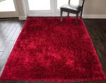 Hitex Carpet Microfibre Red Fluffy Area Rugs - 10 X 10 Feet