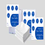 PRAMUKH HYGIENE 1 Ply Tissue Paper Napkins for Dining Table - Pack of 8 (75 pulls per Pack, 600 sheets)