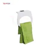 Sarvatr Acrylic Hand Towel Hanger Hand Towel Ring Towel Bar Towel Holder for Bathroom Wall Wash Basin Kitchen Bedroom (Pack of 1) (Round Towel Ring)