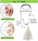 Shower Curtain Hooks, Shower Curtain Rings Rust Proof Stainless Steel Shower Rings for Curtain, Shower Hooks for Shower Curtain Bathroom Curtain Hooks Hangers, Set of 12