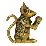 KALARAMBH Rat Idol Brass for Collectible Handicraft Art, Small Rat Product Dimensions LxWxH 3 x 1 x 2.1 INCH or 7.62 x 2.54 x 5.334 CM