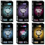 NottyBoy Mixed Variety Pack 4in1, Ultra Ribs, 1500 Dots, MoreThin, Extra Lube, Long Lasting Condoms-60 Pieces